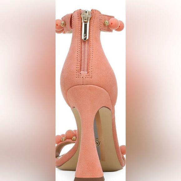 EUC Sam Edelman Women’s Luella Ankle Strap 4” Heel Sandal - Pink - Size 6 - Picture 2 of 11